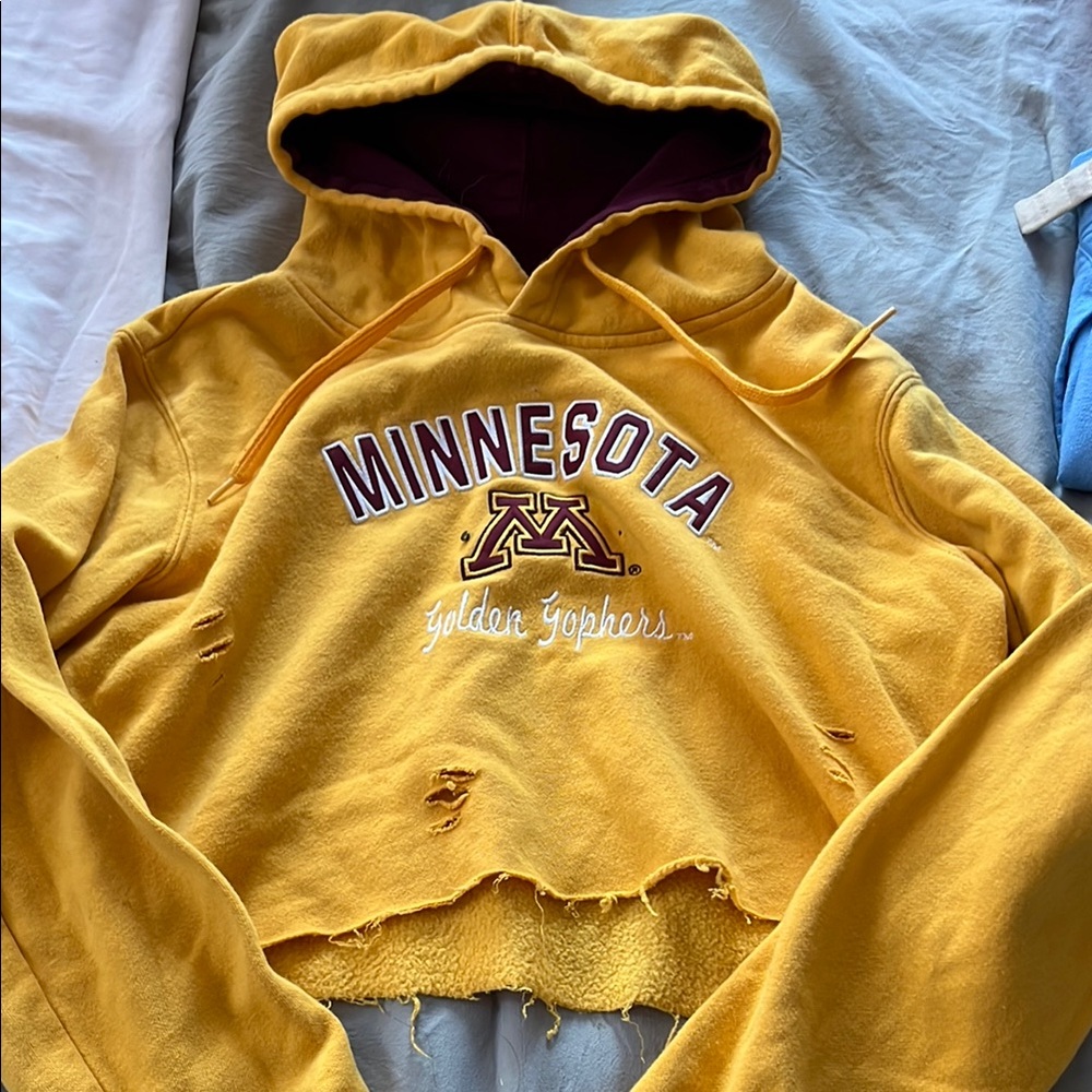 Minnesota Golden Gophers Gold Cropped Sweatshirt